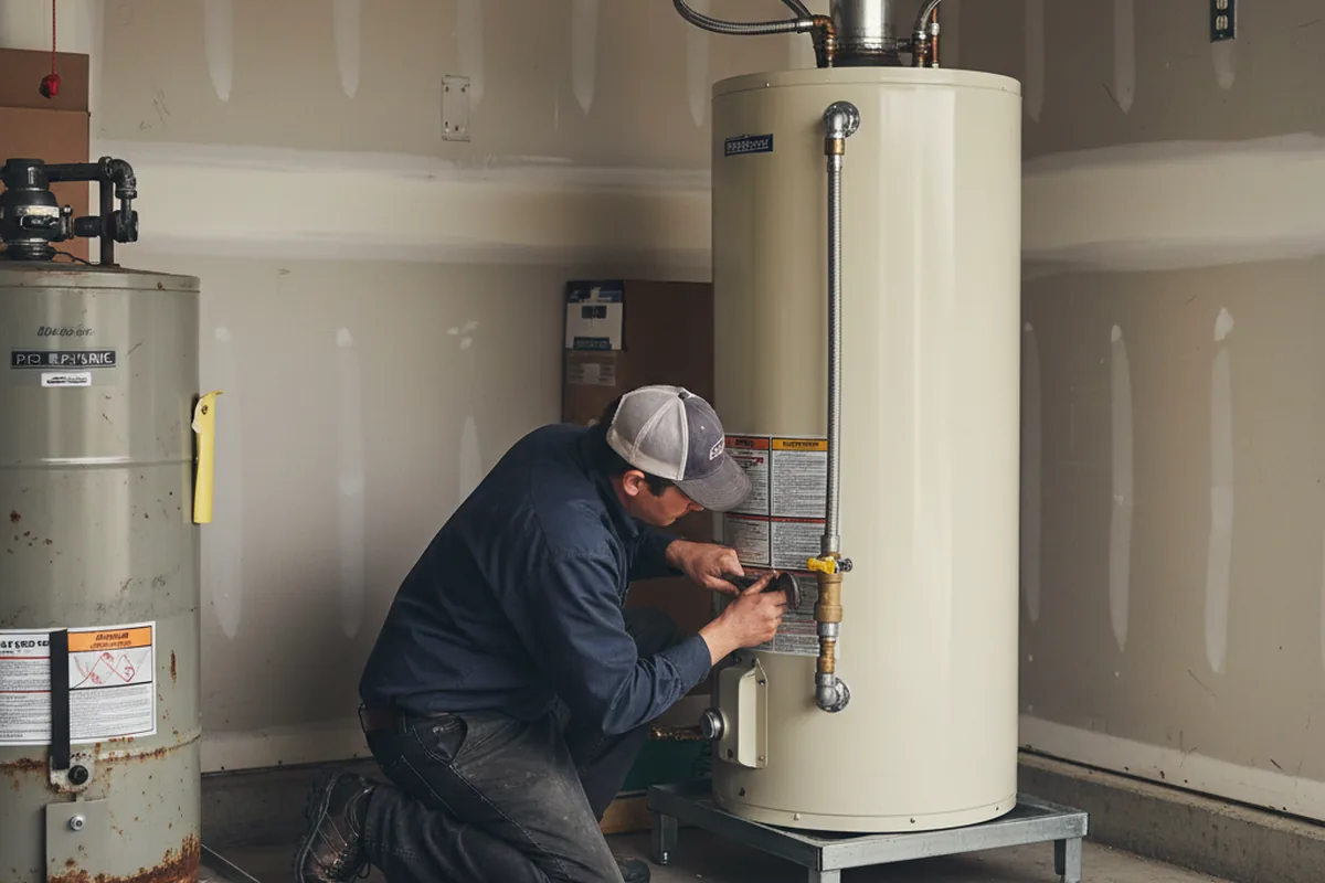 Water heater and shutoff valve replacement in Dillard