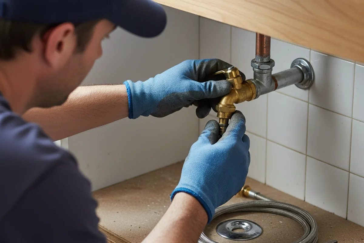 Shutoff valve and fitting work during Emergency Plumbing in Dillard